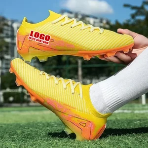 New Men Soccer Shoes Training Outdoor Sport Football Boots Autumn Long Spikes Non Slip Cleats Breathable Match Comfortable