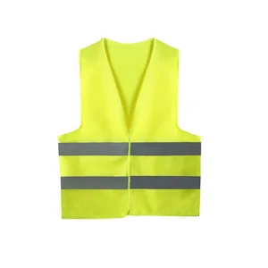 Custom Logo Hi Vis Outdoor Safety Vest Durable Breathable Sleeveless Road Workwear Best Polyester Reflective for Night Use