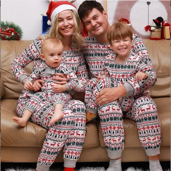 Merry Christmas 2022 Baby Christmas Onesie Pajamas Dad Mom Kids Matching Christmas Pajamas Set For Family