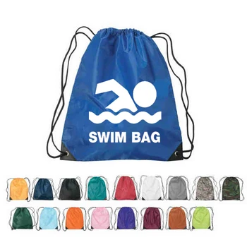 Custom Logo Printed Sport Backpack Gym Sack Polyester Drawstring Bag