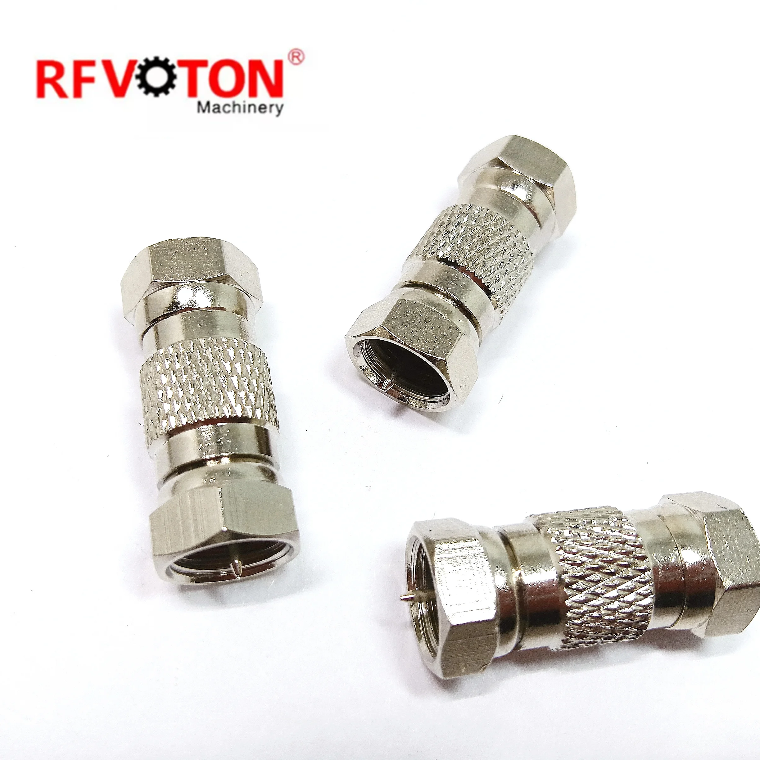 Wholesale F Male to Male Coax Connector 75 Ohm F Type RG6 Coaxial Cable Adapter Cable Extension Coupler for TV Antenna manufacture