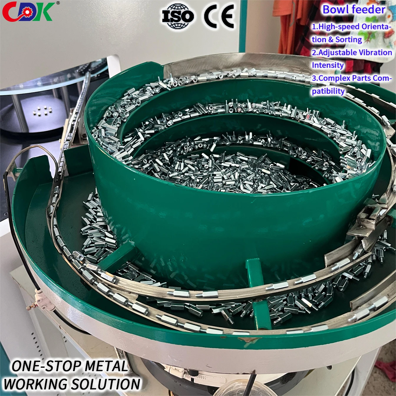 Small Vibratory Bowl Feeder with Linear Vibratory for Little Accessories Bottle Cap Feeder