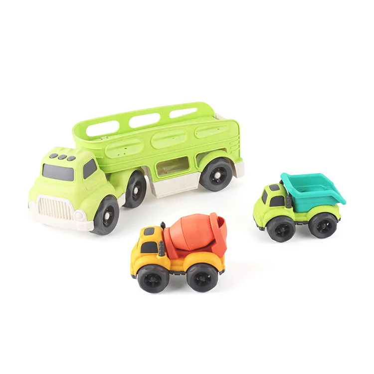Cicili Ambulance Jouet en bioplastique de Paille de blé, véhicule de Secours Recyclable pour bébés dès 18 Mois, Camion de Ville Robuste au Design sanitaire, Jeu sécurisé pour garçons et Filles