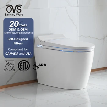Ovs ETL CUPC Sanitary Wares UV Sterilization Automatic Bidet Toilette Bathroom Wc Intelligent Smart Toilet With Remote Control