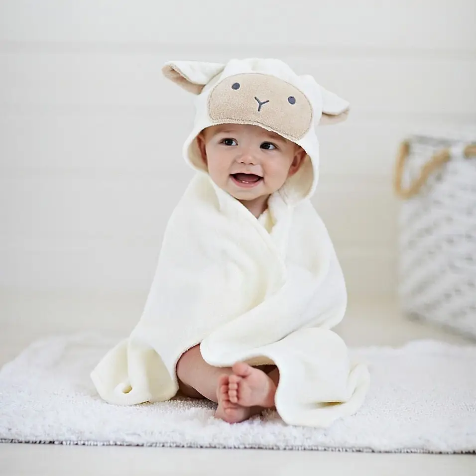 Fast Delivery Cotton Terry Animal Shape Baby Bathrobe New Style Kids Hooded Bath Towel manufacture