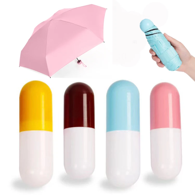 Compact Folding Umbrella Portable Mini Capsule Gift for