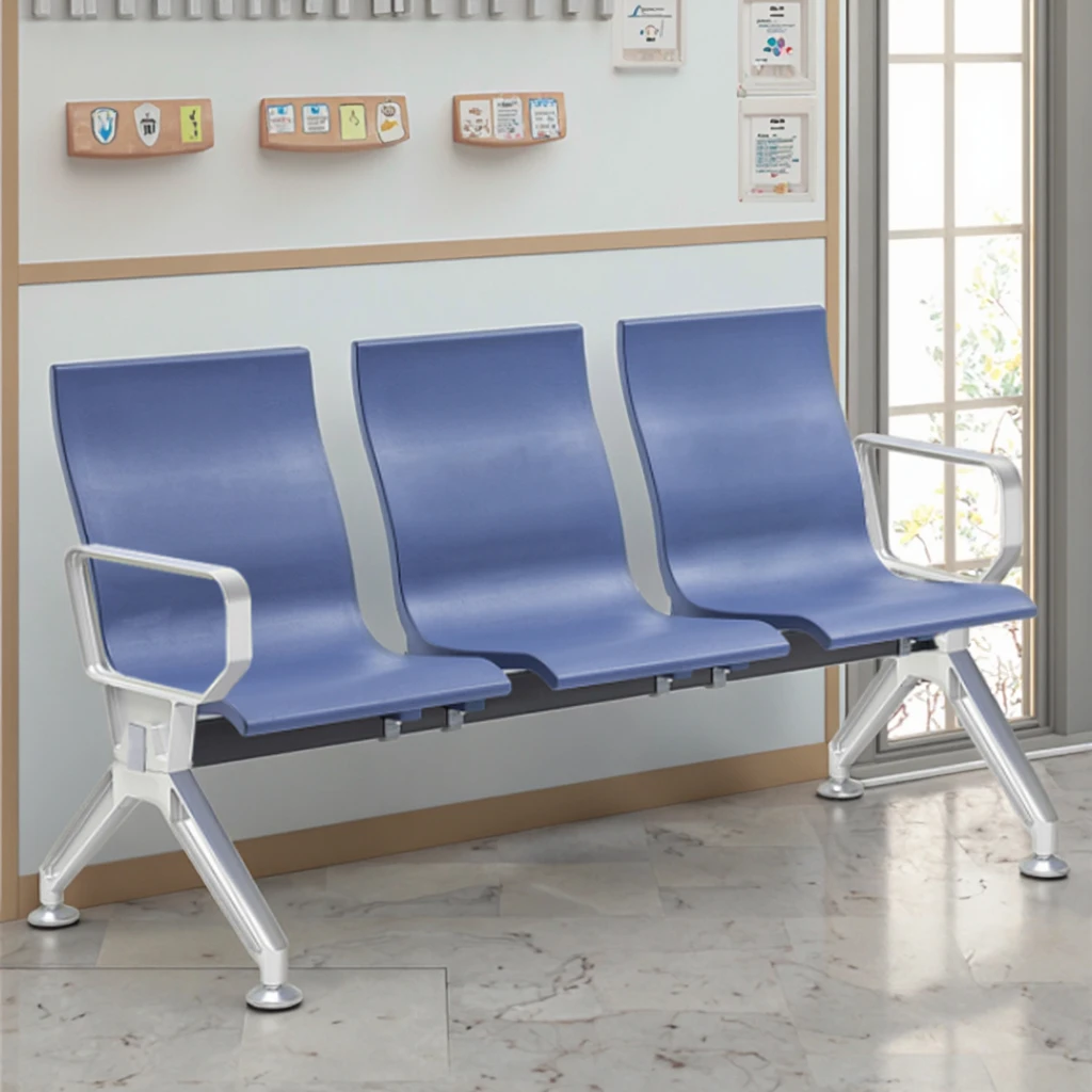 Cost-Effective Modern Steel Hospital Chairs with Standard Tube Frame for Cafeterias and Schools 3