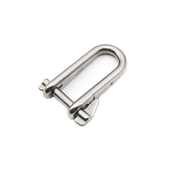 High Polished Stainless Steel Shackle AISI304/316 Key Safety Pin Halyard Shackle Key Pin Shackle with Bar