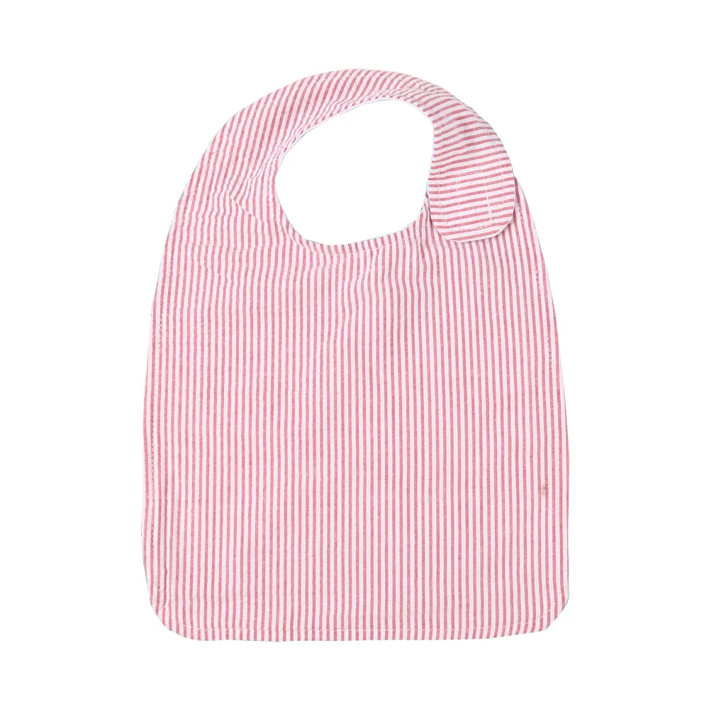 Wholesale Custom Baby Bib Boutique Organic Cotton Bib Seersucker Toddler Bib Necklace Newborn