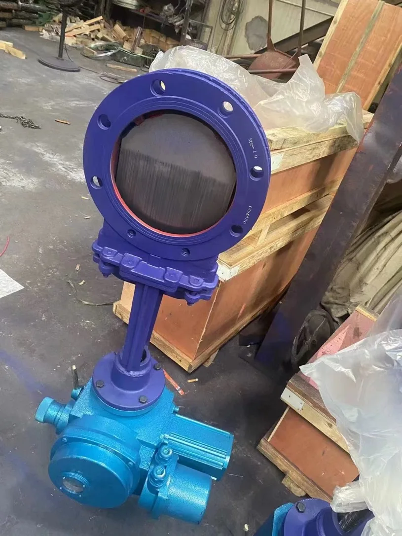 PN10 WCB Flange Electric Knife Gate Valve