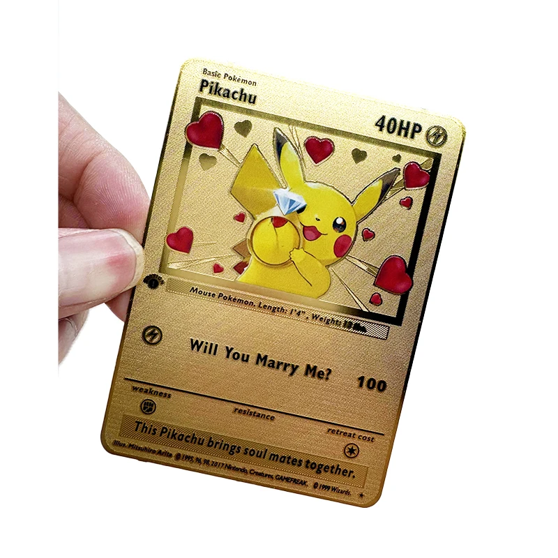 In Stock Support Custom Style Language High Quality Metal Gold Game Cards Pikachu I Choose You Cards Metal Gold Poke Mon Cards In Stock Support Custom Style Language High Quality Metal Gold Game Cards Pikachu I Choose You Cards Metal Gold Poke Mon Cards