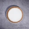 Striped shallow plate-sesame gold