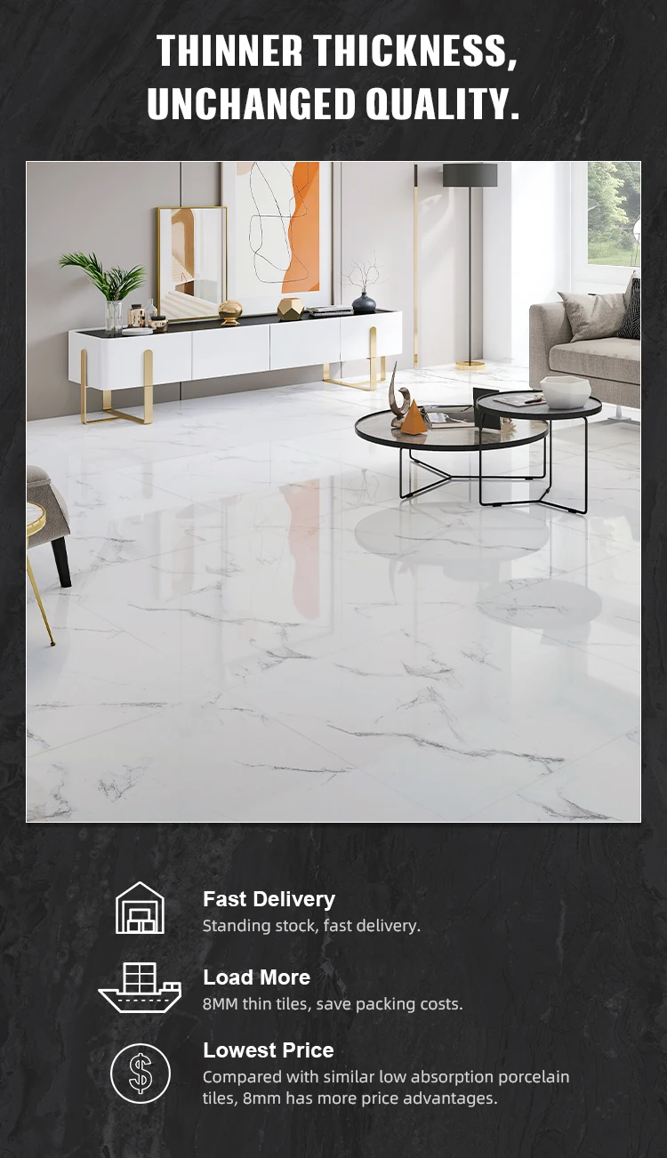 Raffo 600x600 Marble Polished Ceramic Bathroom White For Porcelain ...