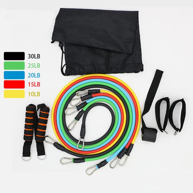Pull up Assist TPE Stretch Band Resistance Resistance Tube Non Slip Slim Resistance Bands Set Custom logo