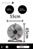 20 inch floor fan [shaking head left and right] in five levels