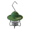 Luz de camping retro verde con batería de polímero