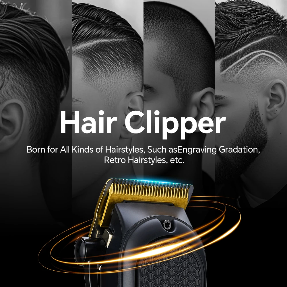 Rechargeable LED Display Electric Hair for Clipper Set New Model Barber Machine for Household Hotel Use English Instructions factory