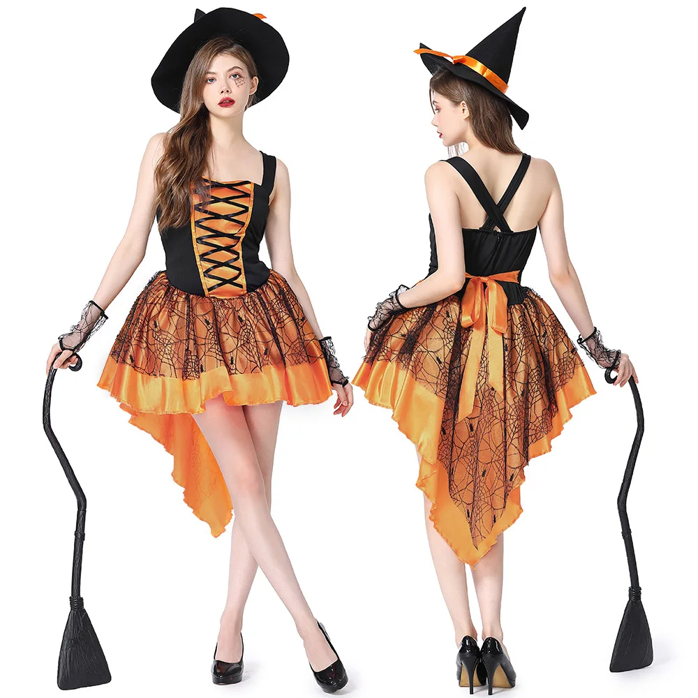 Halloween Costume Purple Orange Sexy Mesh Suspender Witch Multi-color Party  Party Cosplay Costume| Alibaba.com