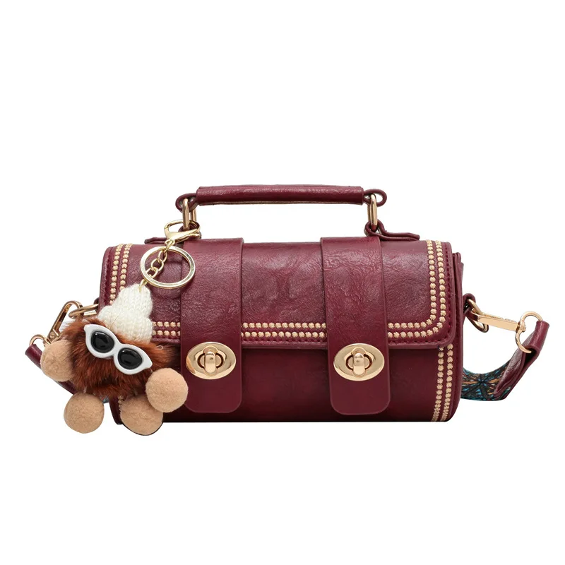2023 New Retro Bag Women Fashion Messenger Bag Girls Luxury Style Ladies Portable Cylinder Single Shoulder Handbags
