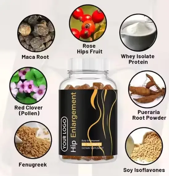 OEM/ODM Buttock Enhancement Maca Extract Buttock Hip Enhancement Gummies Black Maca Root Capsules