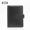Anti-magnetic buckle aircraft passport holder (black)