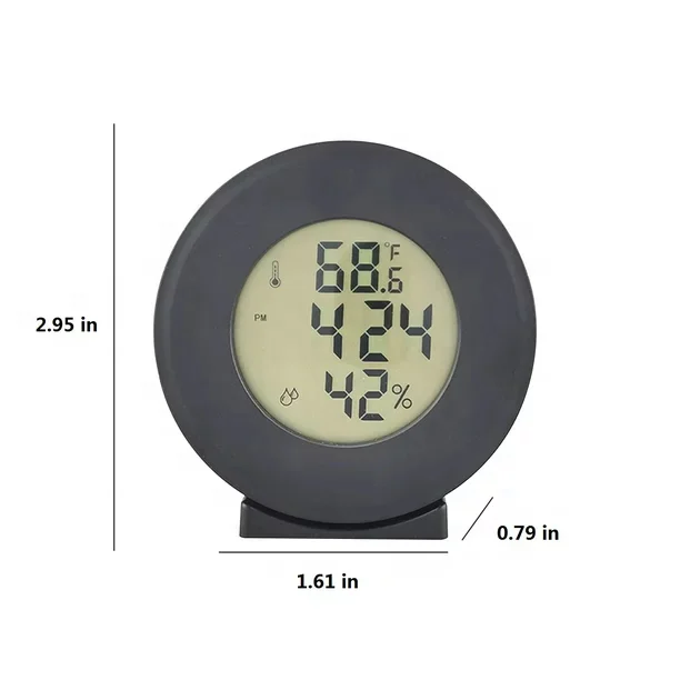 Digital Alarm Clock With LCD Display Thermometers Hygrometer Digital Temperature Humidity Monitor