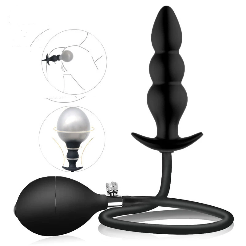Male Masturbator Butt Plug Inflatable Anal Sex Toy for Men Prostata Massager Anal Male Sex Toy Tail Vibrator Anal Plug