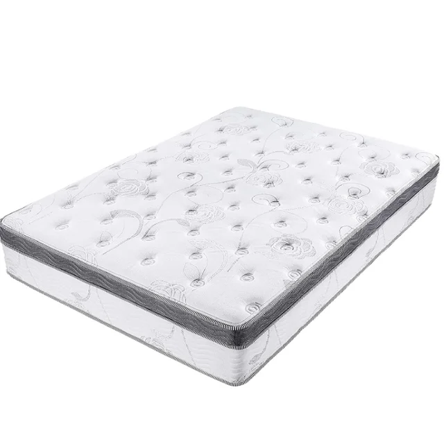 Modern 12 inch Hybrid Euro Box Top Pocket Spring Mattress  Queen Mattress