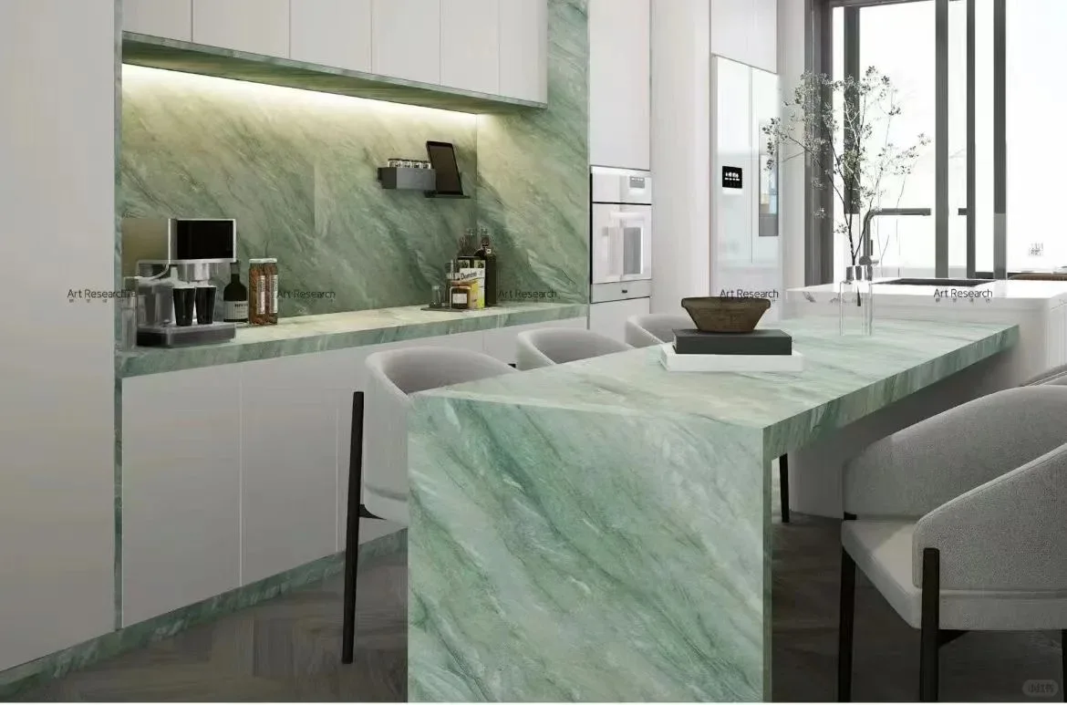 product modern luxury marble stone natural green marble for indoor wall panels in hotels villas kitchens bathrooms kitchen islands-4