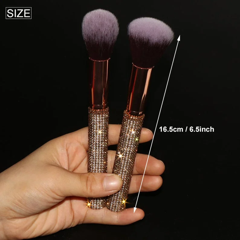 2021 Wholesale Quality Holder Custom Rhinestone Makeup Brushes Private