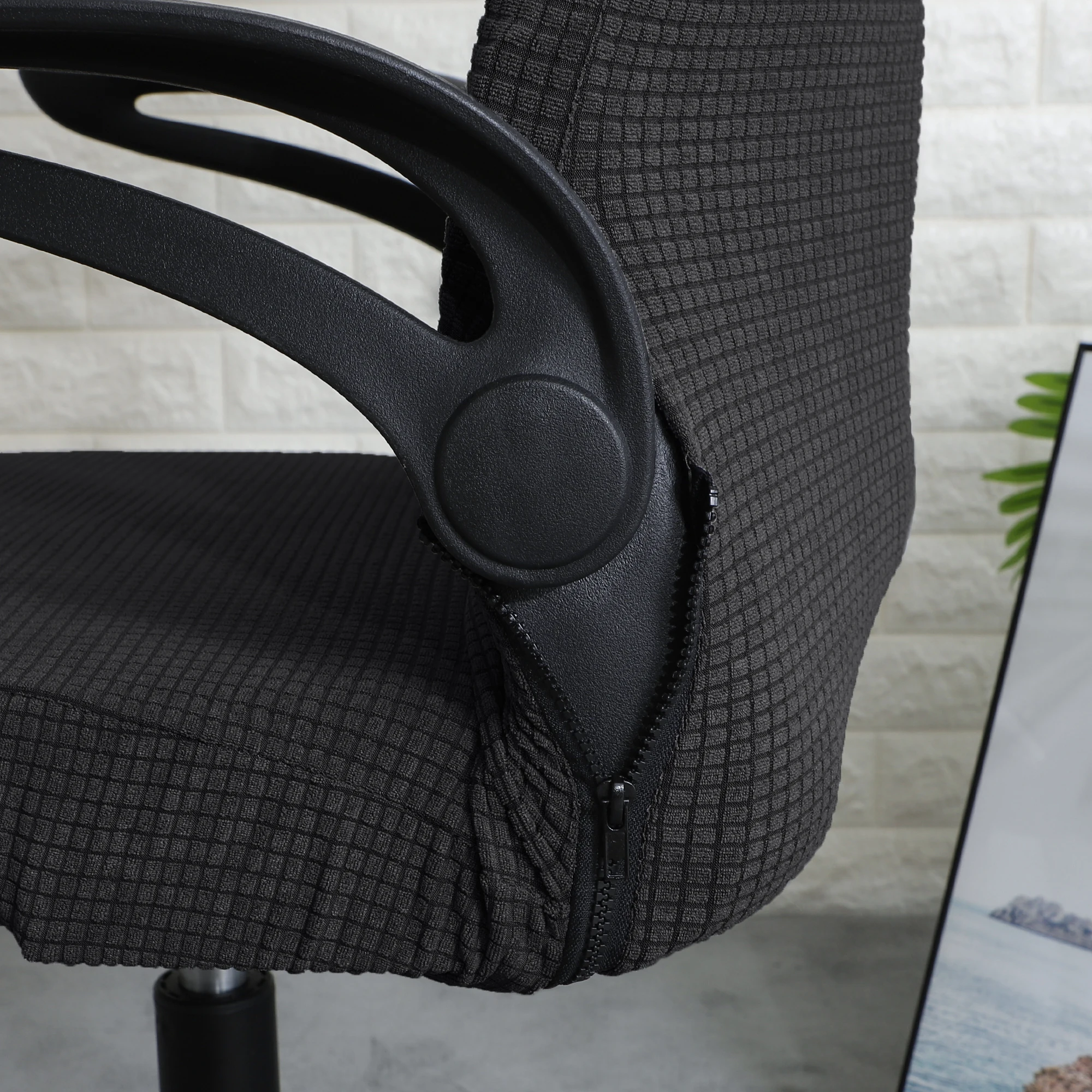 Forcheer Ergonomic Office Chair Cover Set With Headrest Cover Water Repellent Managerial Chair Cover for Office Executive Chair