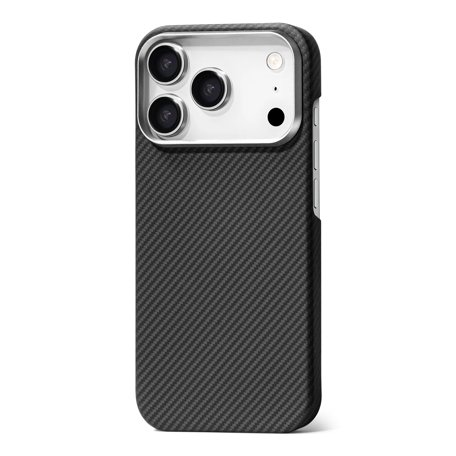 Laudtec Luxury Carbon Fiber Textured Magnetic Phone Case for iPhone 17 Pro Max Air Thin Kevlar Matte Shockproof Back Cover