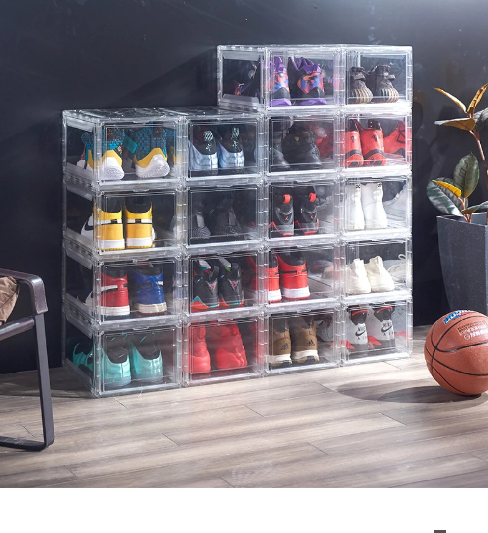 Shoe Display Box Positive Open Door Men's And Women's Shoes Transparent
