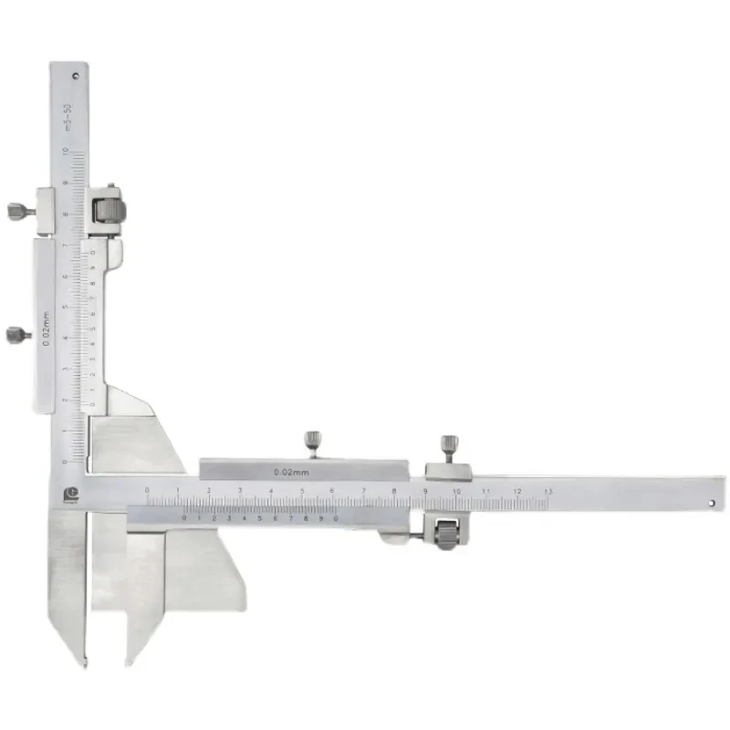 M5-50 Carbon Steel Gear Tooth Vernier Caliper Gauge Vernier Caliber ...