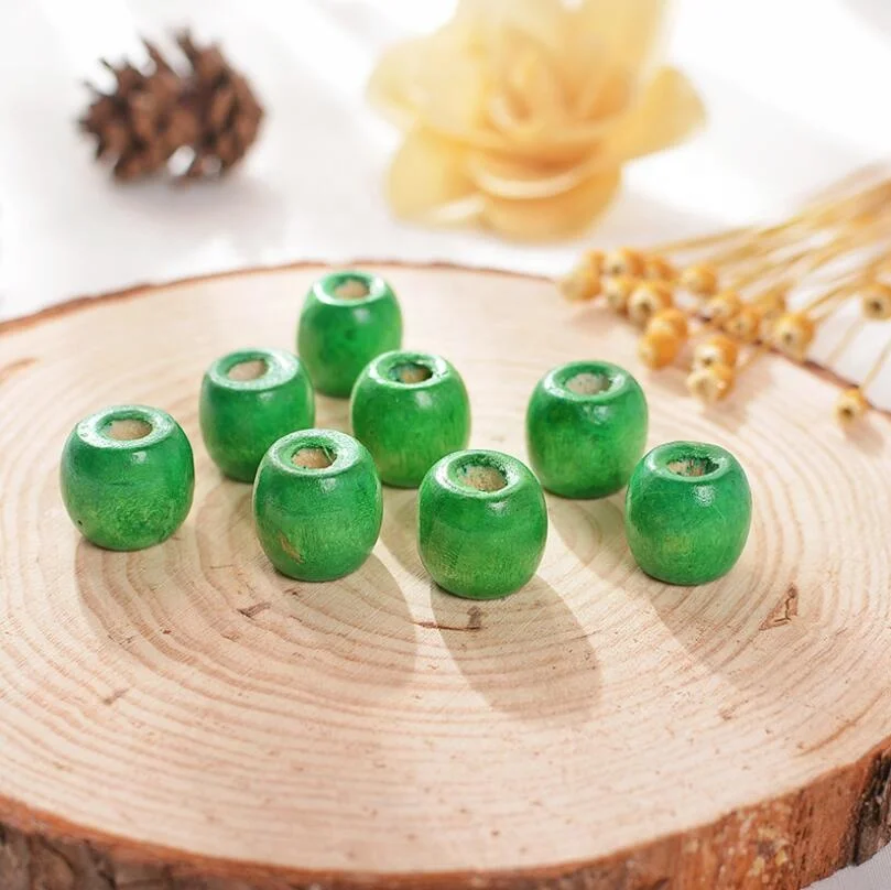 DIY large hole wooden bead rope with tassel case for wood beads