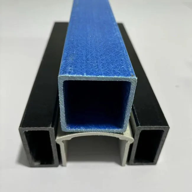 Fiberglass Rectangular Tube Extruded Fiberglass Box Section Hollow Tube Plastic square Tube