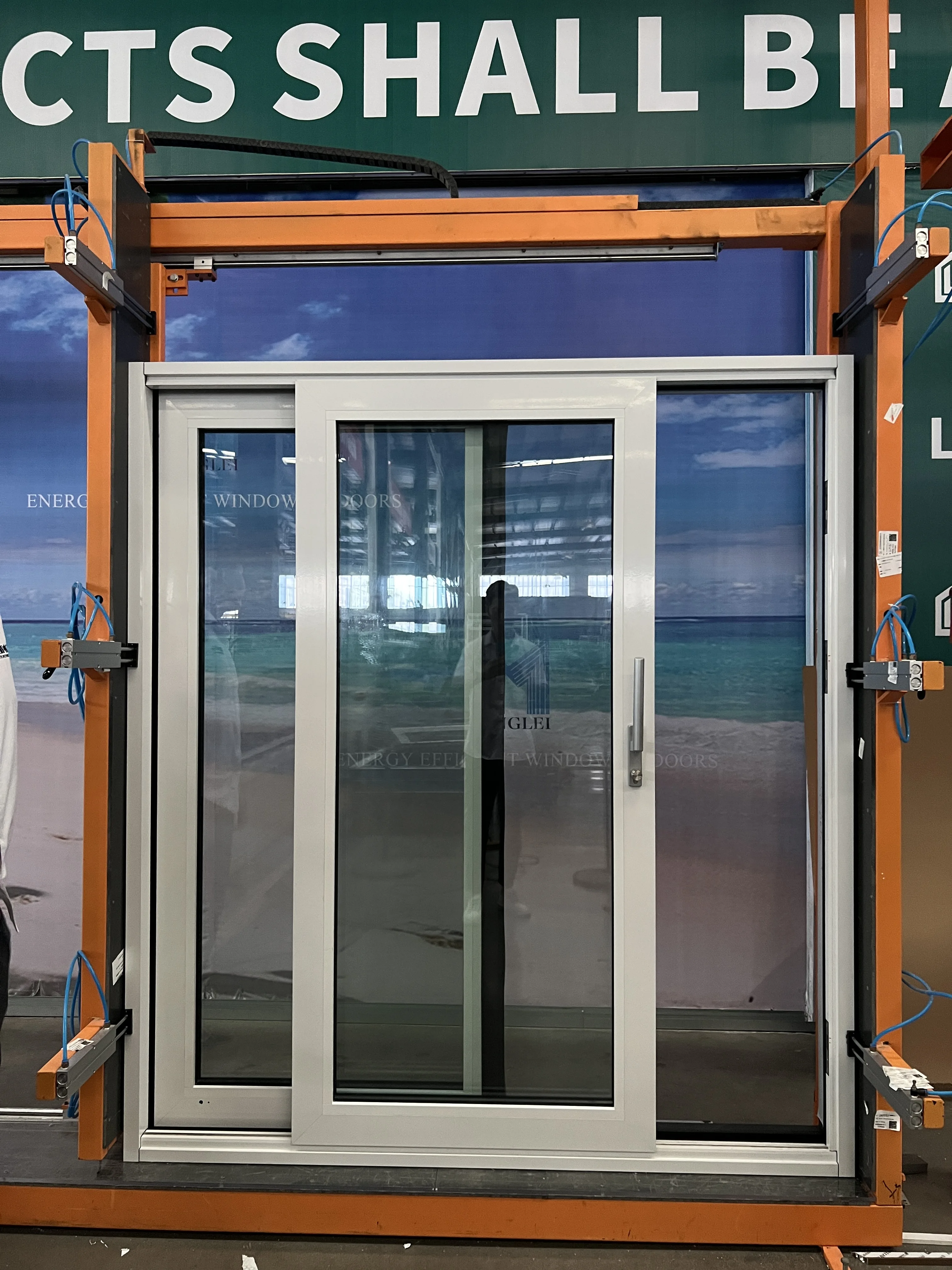 High efficiency doors white aluminum sliding doors large glass lift and slide sliding doors factory