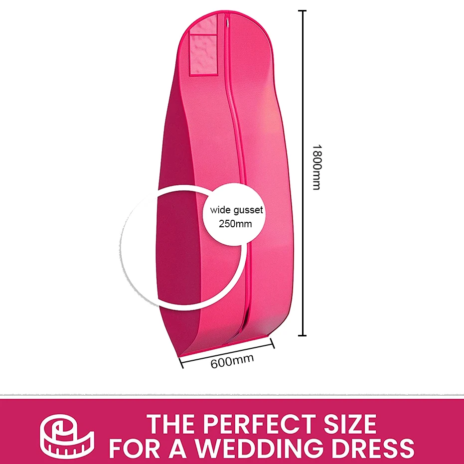 Pink White Black Extra Long With Logo Garment Bag Wedding Dress Garment