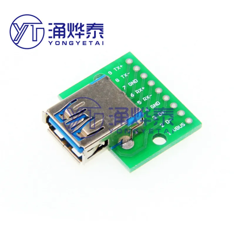 Usb 3.0 Dip Module Flat To Inline Adapter Female Conversion Board 2.54 ...