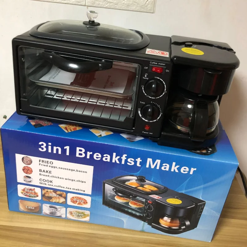  Stainless 3-in-1 Breakfast Maker, 1050W 3 in 1