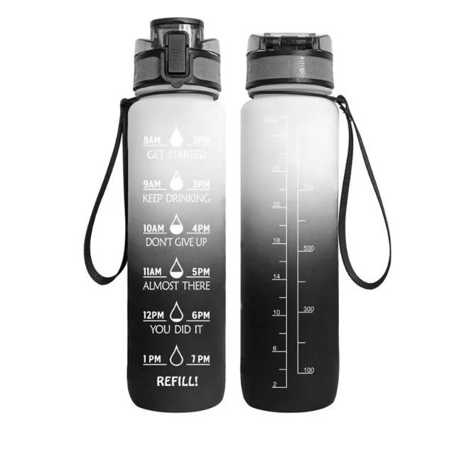 Large Capacity Gradient Luxury Sport Water Bottle Portable