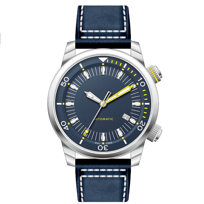 Stylish Classic Automatic Watch Turning Tension Ring Japan or Swiss Movement and 316L SS case U3028