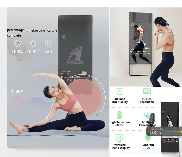 Digital Smart Workout Mirror Photo Booth Home Gym Exercise Interactive