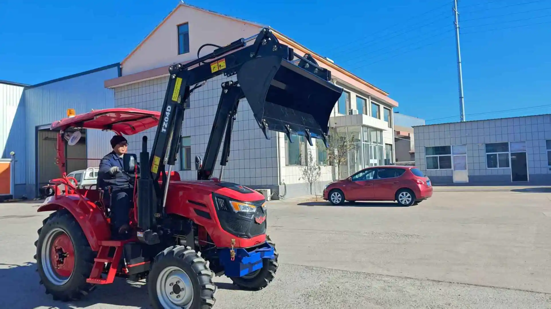 CE COC Multi-Purpose 4WD Farm Tractors Sunroof 40HP 50HP 60HP 70HP 80HP Compact Tractor with Front Loader for Europe All Terrain
