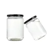 Transparent bottle + black cap