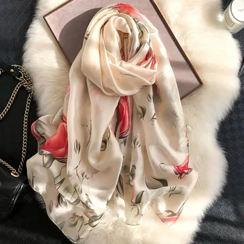 Premium Cute Lady Girl Beach Wrap Towel Big Silk Scarf 90 by 180 Summer Thin Soft Light Travel Shawl Women
