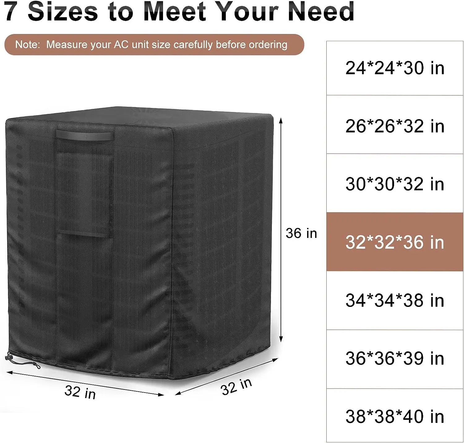 Крышка кондиционера, наружная крышка хорошего качества, полиэстер, наружная Водонепроницаемая Пылезащитная