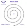 Silver 3.3mm 22in Rope Chain