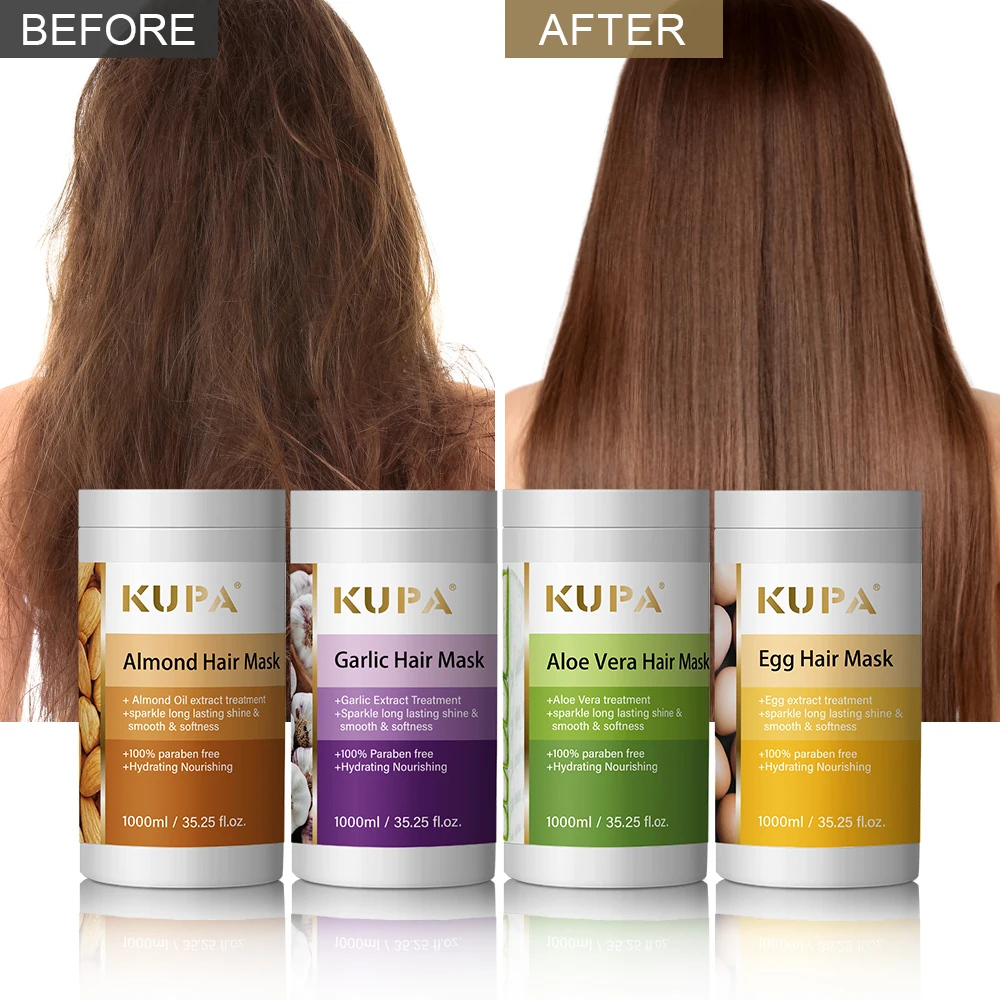 KUPA 100% Paraben Free Natural Food Formula Hair Treatment Improve Frizz Restore Shiny Egg Yolk Hair Mask
