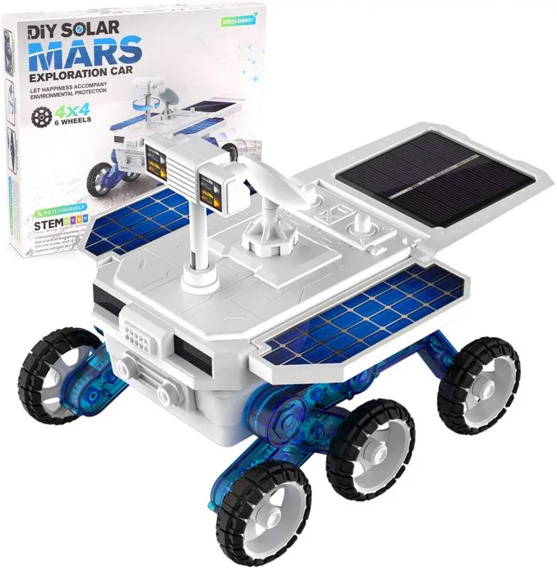 Игрушечный автомобиль STEM «сделай сам» на солнечной энергии, обучающий научный строительный космический Марс Ровер, автомобильные игрушки, обучающий подарок для детей, подростков, мальчиков и девочек